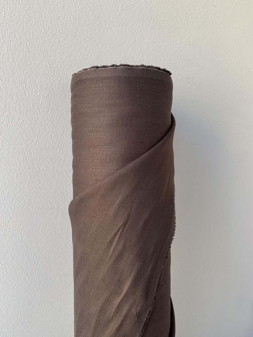 Ткань рубашечно-платьевая LINEN PLUS льняная натуральная 143 см 1547 Коричневый - фото 6 Ткань рубашечно-платьевая LINEN PLUS льняная натуральная 143 см 1547 Коричневый - фото 6