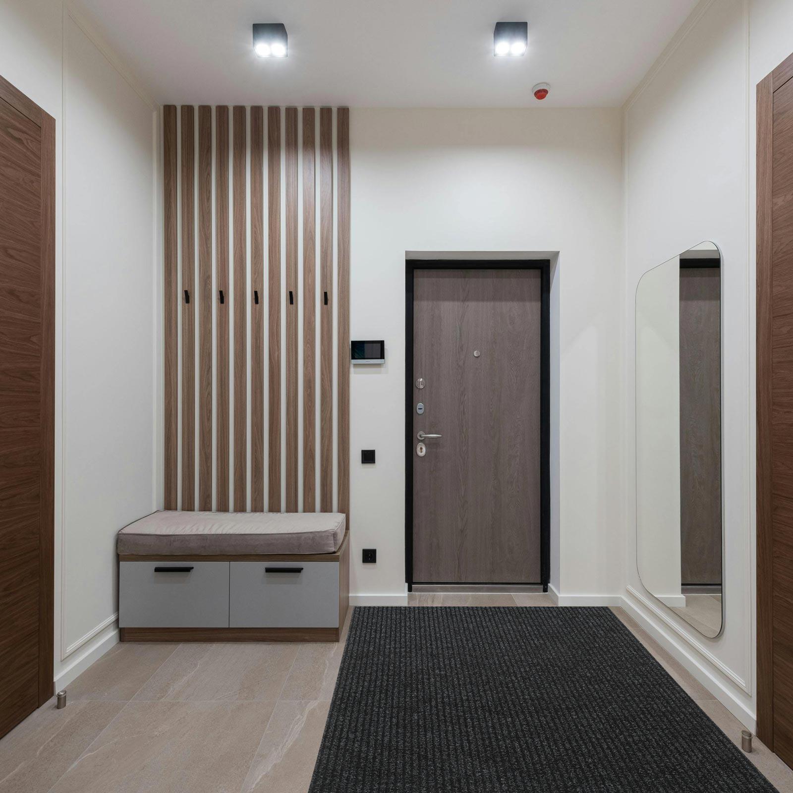 Ковер грязезащитный с ворсом на резиновой основе DAKARIA Vebe Sheffield Run 50 0,8x1,2 м Черный (00-00016897) - фото 5