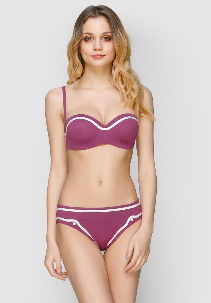 Купальник раздельный HUIT 8 Lucky 24/301 75C/38 Cranberry (3417853491324)