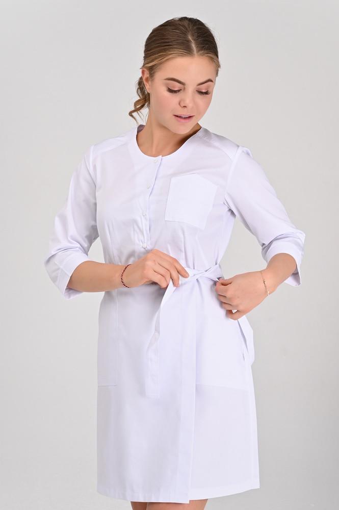 Халат TopLine Каліфорнія рукав 3/4 р. 64 Білий (11934-(64) б.) - фото 2 Халат TopLine Каліфорнія рукав 3/4 р. 64 Білий (11934-(64) б.) - фото 2