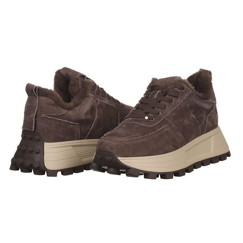 Кросівки жіночі MeiDeli E76-21 замшеві р. 36 Коричневий (20388)