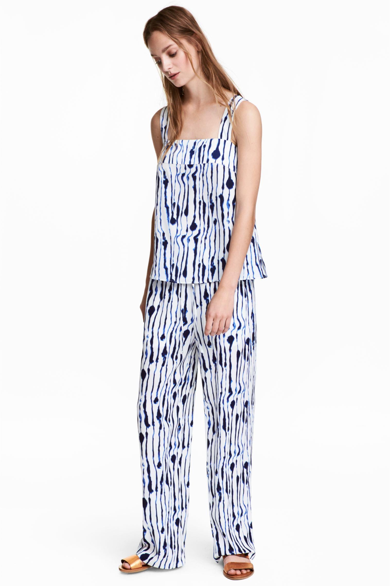 Штани H&M р. 32 Біло-синій (18045106756)