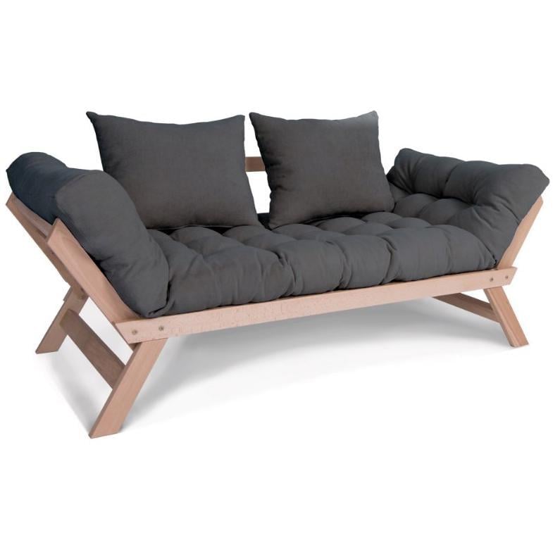 Диван-футон розкладний Woodman Allegro з масиву дерева Бук/Пепельний