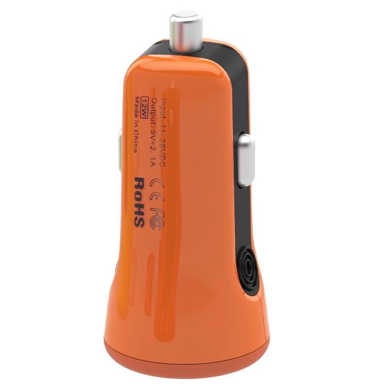 Автомобільний зарядний пристрій BASEUS Tiny 2USB 2,1 A Orange - фото 3