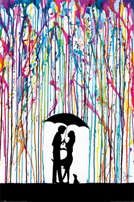 Постер плакат Марк Алланте Цветной Дождь/Marc Allante Raining Colour 61x91,5 см