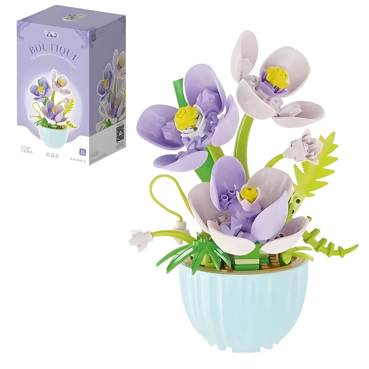 3D конструктор Крокусы в горшке 263 дет. (2387-P)