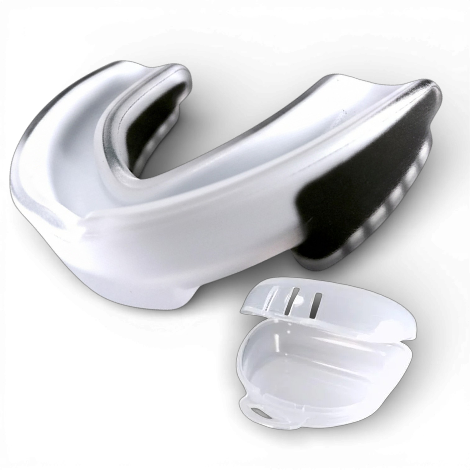 Капа боксерская для бокса Univerza ММА/боксеров/кикбоксинга/тхэквондо взрослая Белый