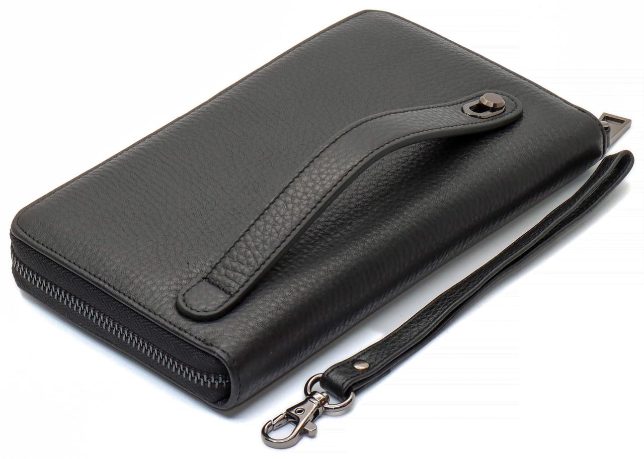 Кошелек-клатч Marco Coverna с блоком под карты под одной молнией из натуральной кожи Черный (МС-5901Q) - фото 4 Кошелек-клатч Marco Coverna с блоком под карты под одной молнией из натуральной кожи Черный (МС-5901Q) - фото 4