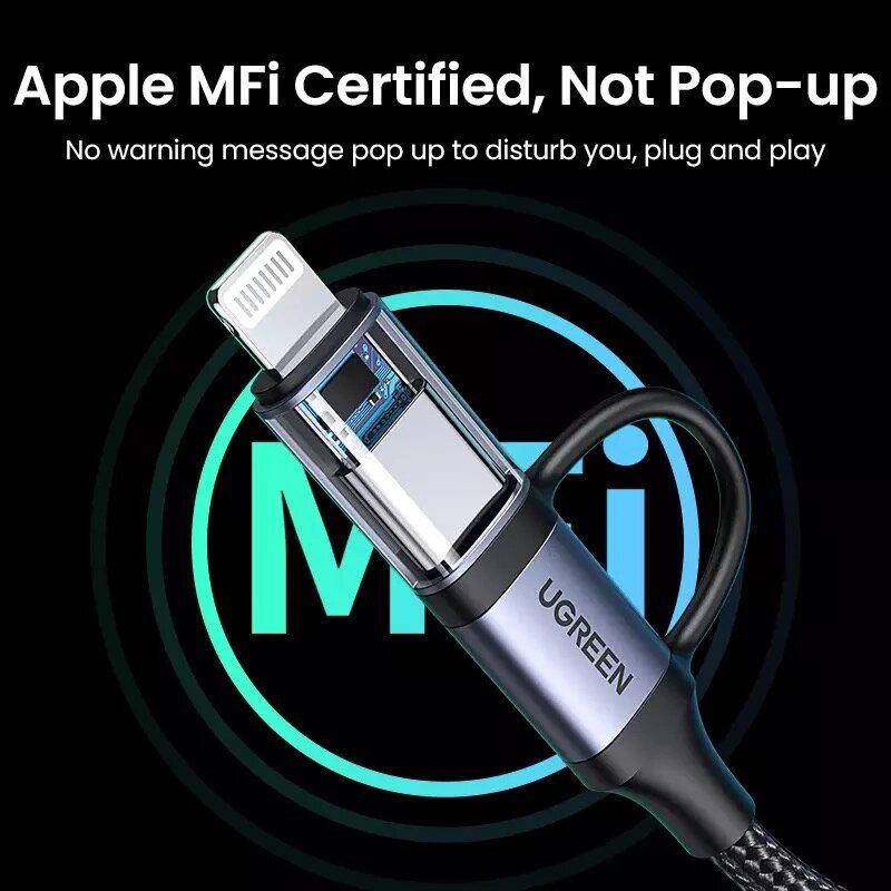 Кабель UGREEN US529 Lightning/USB-C 2в1 PD 100W (60329) - фото 3