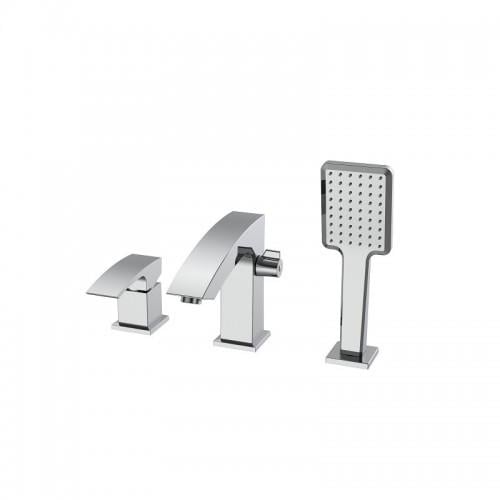 Смеситель на борт ванны KOER KB-43007-01 на 3 отверстия Хром (KR3452)