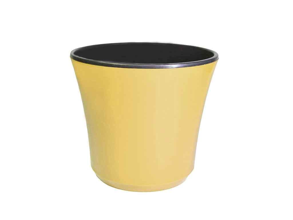 Горщик для квітів Гемопласт 650 мл Камелія d 130 мм Золотистий (1092860)