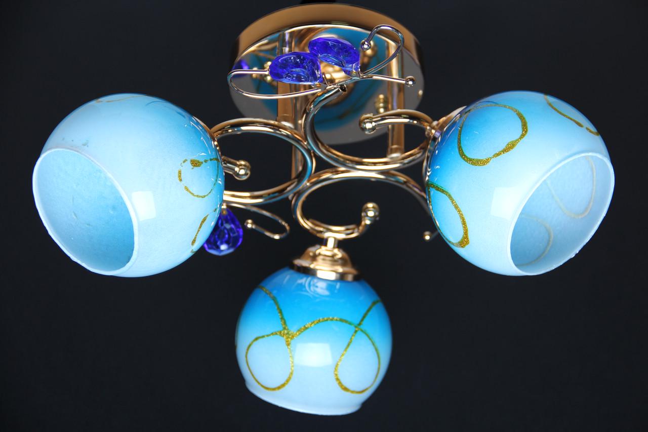 Люстра Svlight трехламповая 8466/3 Золотой (372922773)