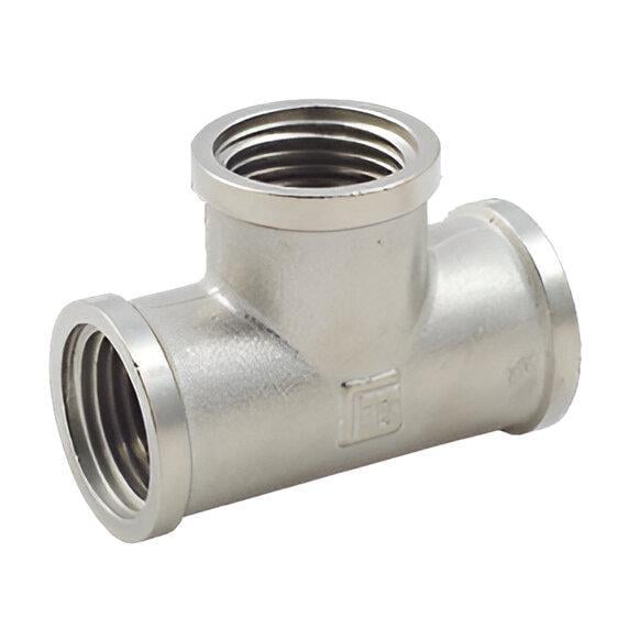 Тройник FADO Srl 1/2" ВВВ никелированная латунь (TK-T01)