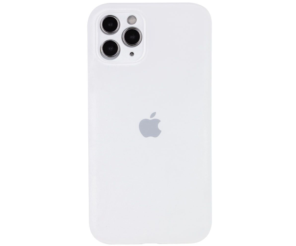 Чехол-накладка Silicone Case Full Camera with Frame для Apple iPhone 12 Pro 11.Antique white