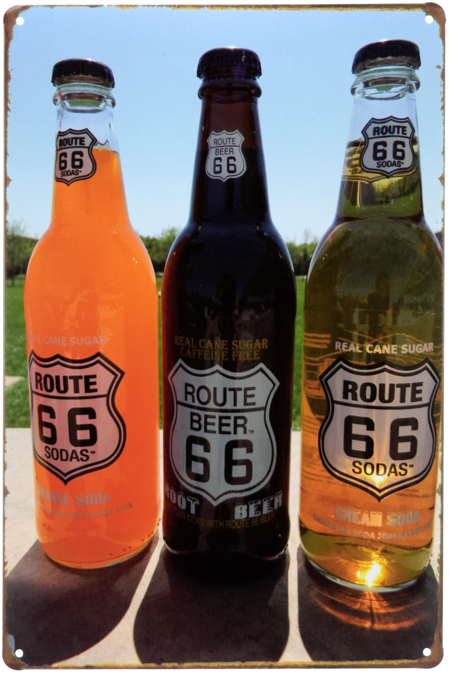 Табличка металева Маршрут 66/Route 66 Beer Orange Cream Soda 20x30 см