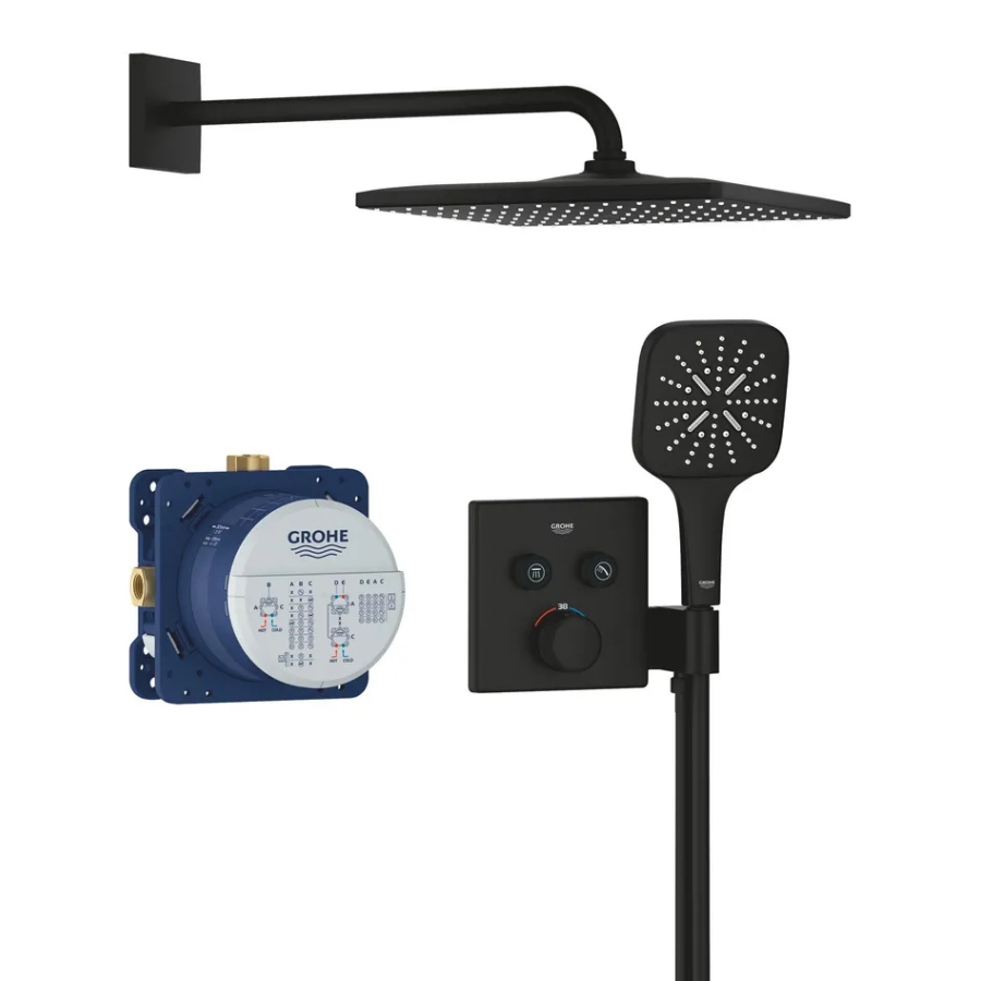 Душевой комплект с термостатом Grohe Grohtherm SmartControl Rainshower 310 Mono Cube Chrome (34865KF0)