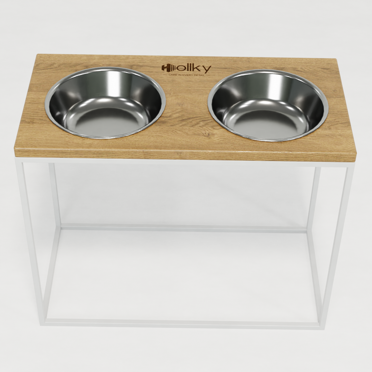 Миски на подставке для больших собак Hollky Base XL20 2х1,8 л (BXL40-522640-WHNT) - фото 2 Миски на подставке для больших собак Hollky Base XL20 2х1,8 л (BXL40-522640-WHNT) - фото 2