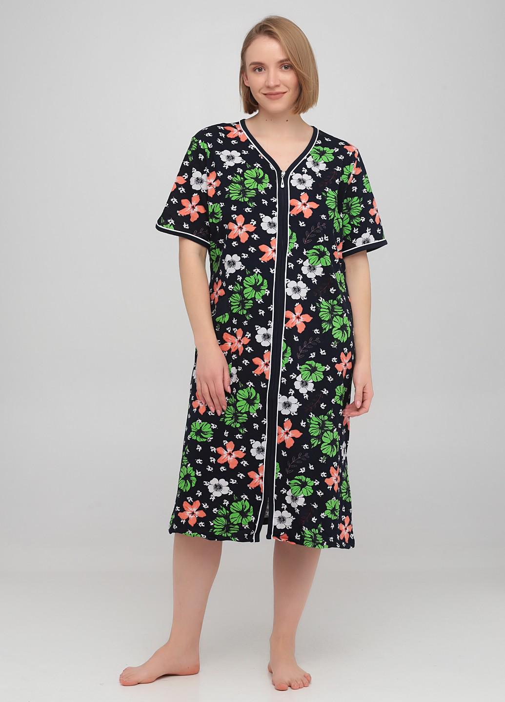 Домашний женский халат Rukim 3XL Синий (81645-02) Домашний женский халат Rukim 3XL Синий (81645-02)