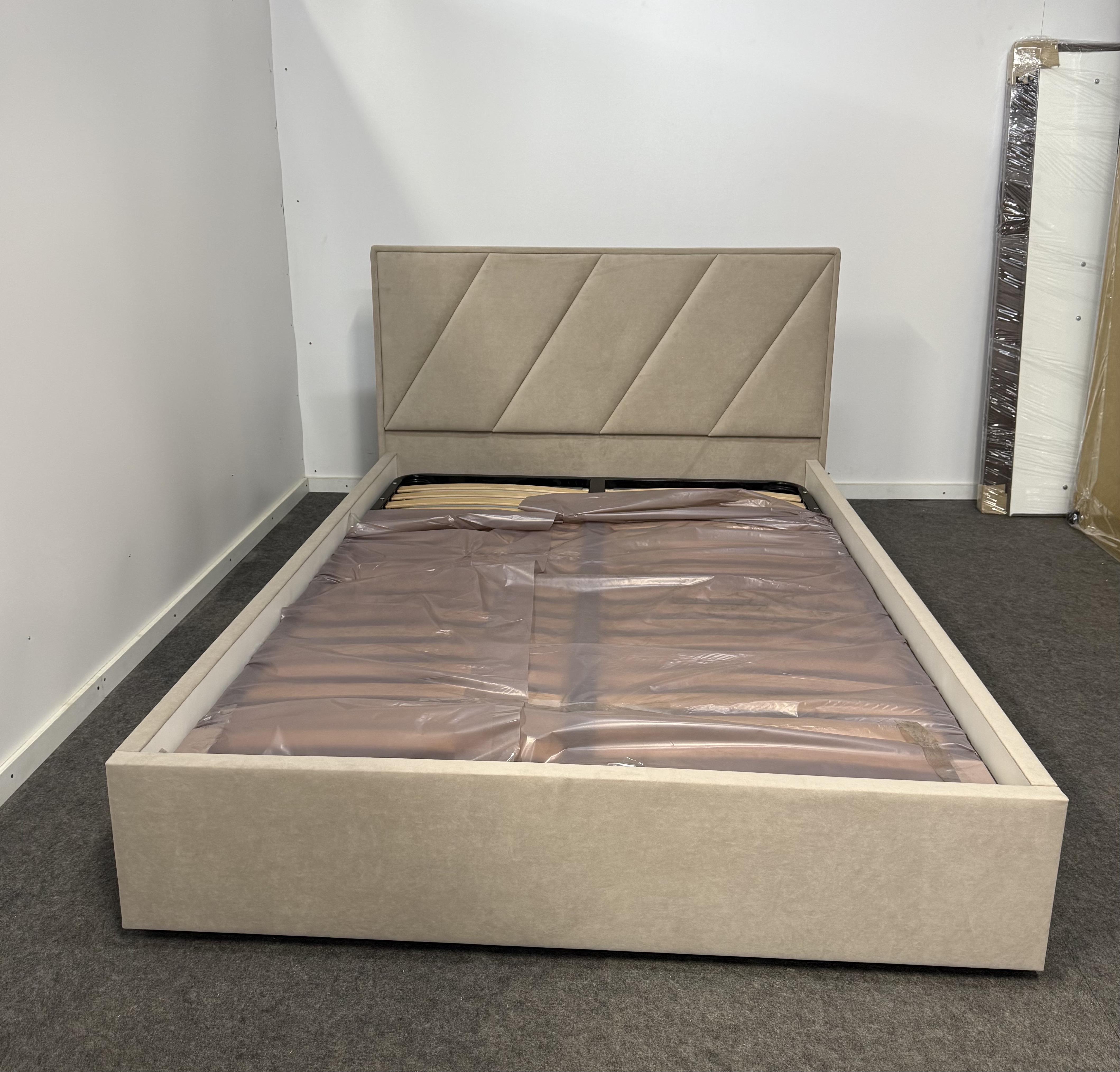 Кровать с подъемным механизмом ADS Mebli Сигма 120х200 см велюр Allure Бежевый (30746110) - фото 8 Кровать с подъемным механизмом ADS Mebli Сигма 120х200 см велюр Allure Бежевый (30746110) - фото 8