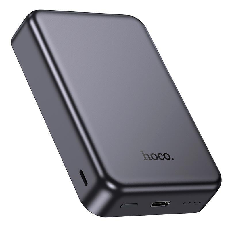 Повербанк Hoco J160A 10000 mAh с беспроводной зарядкой и USB-C Серый (650608)
