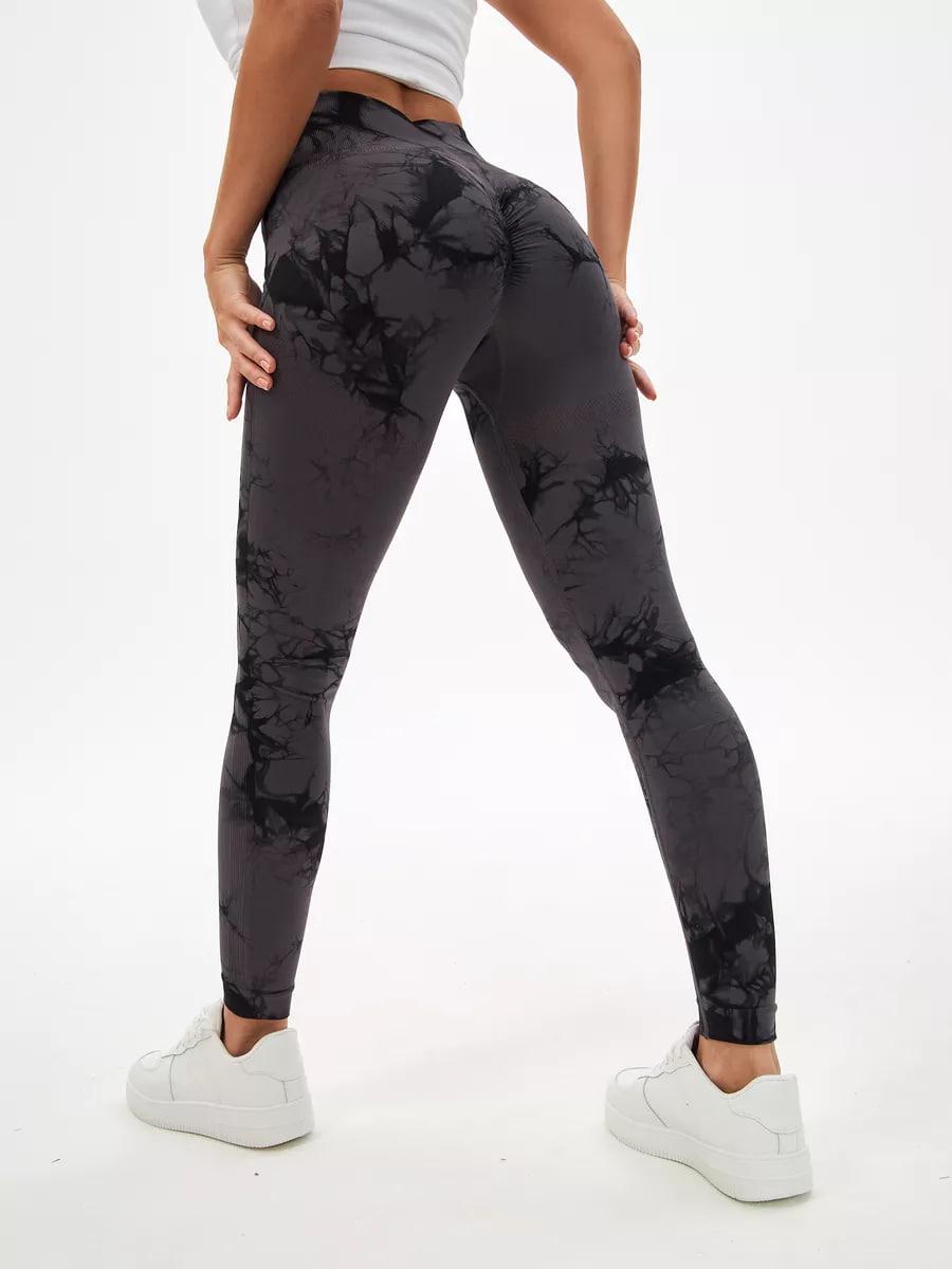 Лосини з ефектом Push Up Push Up мармурові з високою посадкою для тренувань в спортзалі та йоги S Сірий (70025S) - фото 11 Лосини з ефектом Push Up Push Up мармурові з високою посадкою для тренувань в спортзалі та йоги S Сірий (70025S) - фото 11