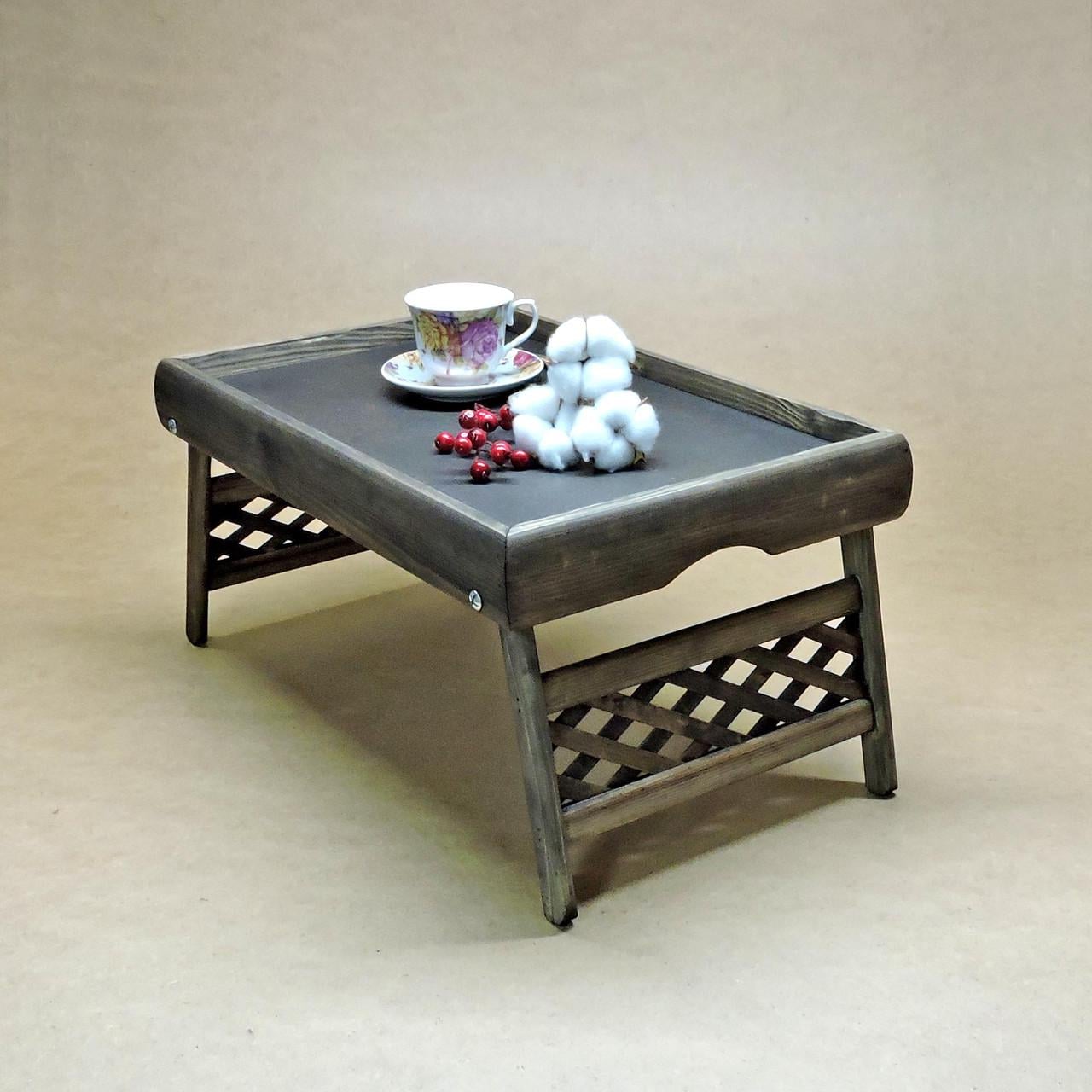 Столик-поднос для завтрака из дерева Юта Морион (СТП-001311)