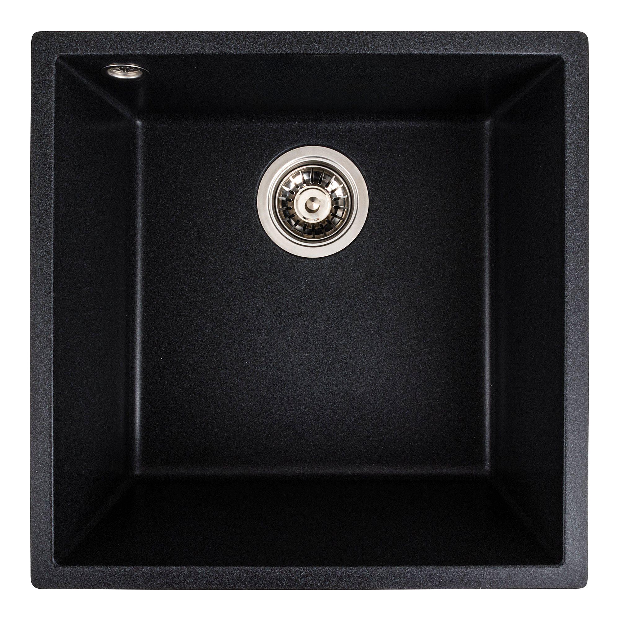 Мийка для кухні гранітна Platinum 4040 RUBA матова Карбон - фото 1 Мийка для кухні гранітна Platinum 4040 RUBA матова Карбон - фото 1