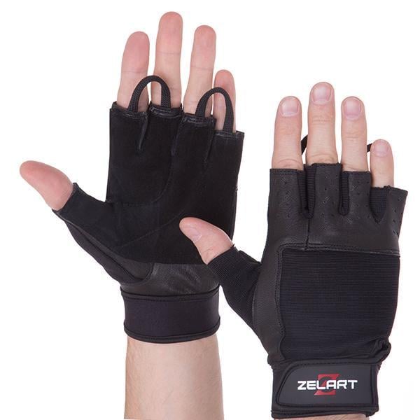 Перчатки для тяжелой атлетики Zelart SB-161593 XXL Черный (07363035)