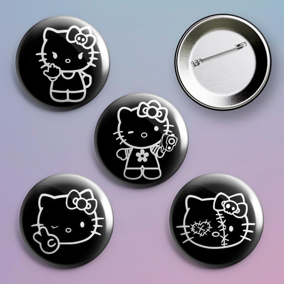Значки на рюкзак с принтом Hello Kitty "2 4 шт.