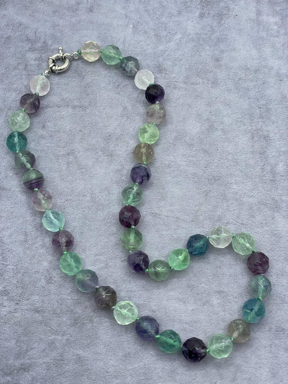 Бусы флюорит 10 мм 45 см Зеленый (1776)