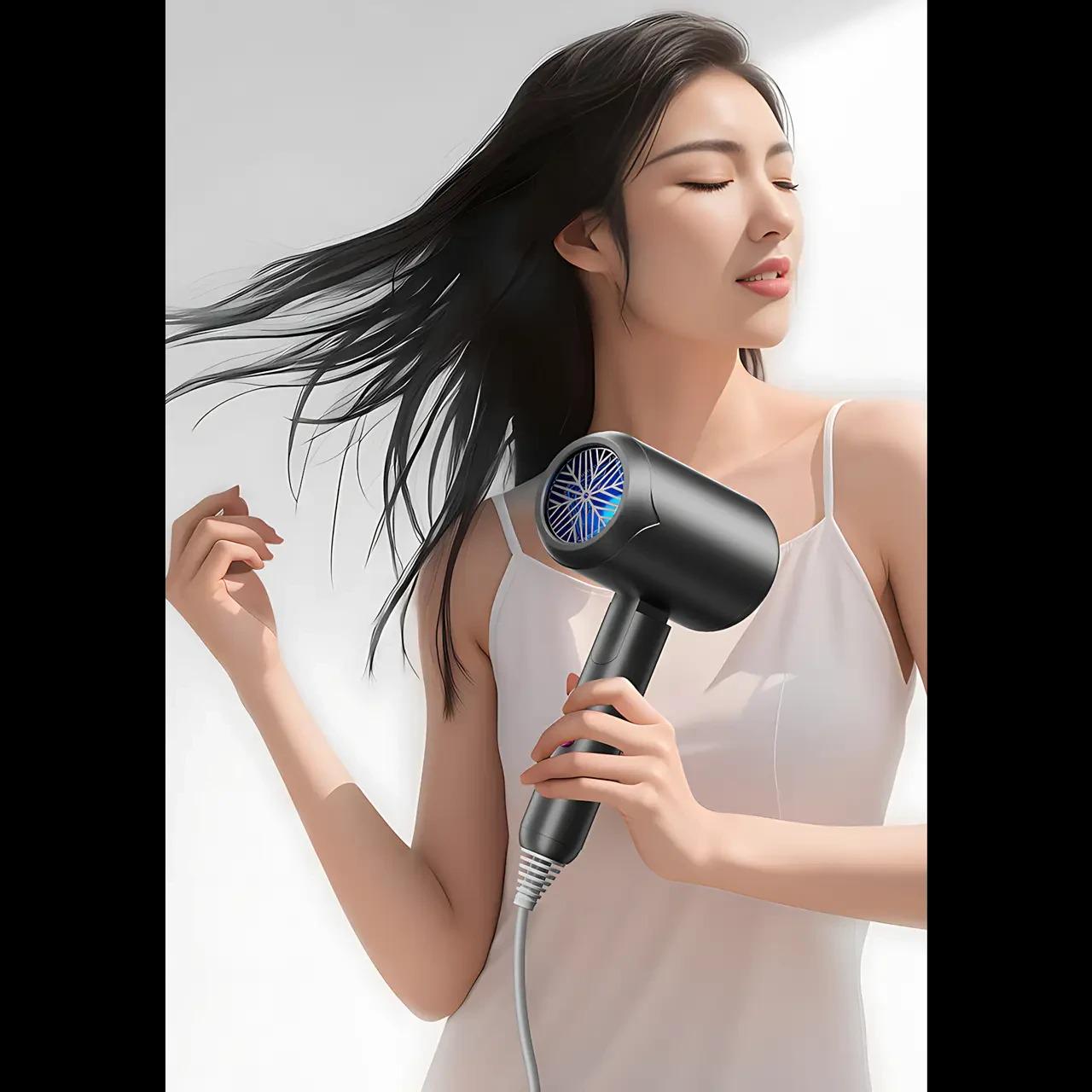 Фен дорожный для волос Ande Air Blower LY-811 складной 1800 Вт 3 скорости Серый (363836А) - фото 5