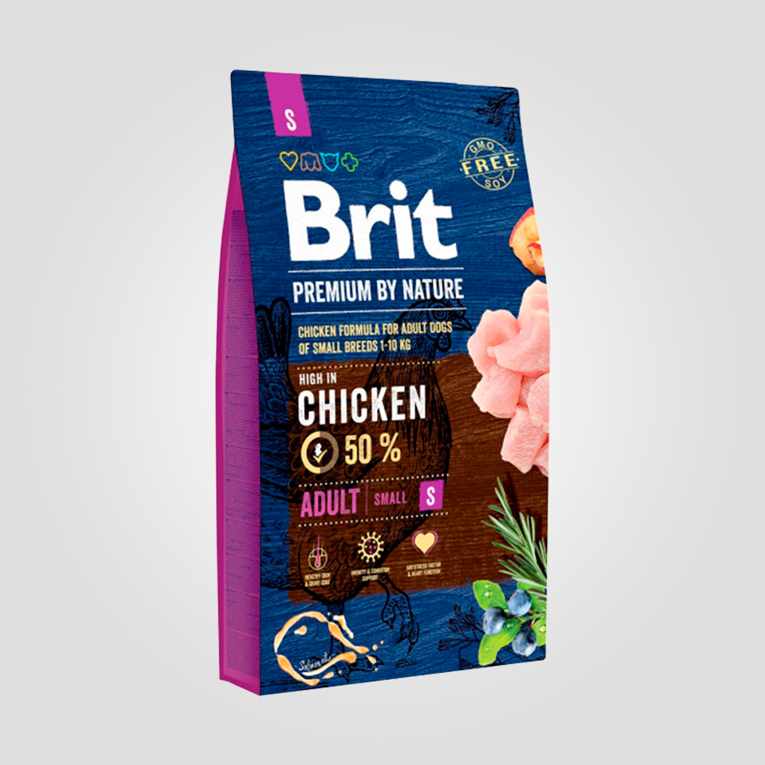 Корм сухой для взрослых собак Brit Premium S мелких пород с курицей 8 кг (20503256)