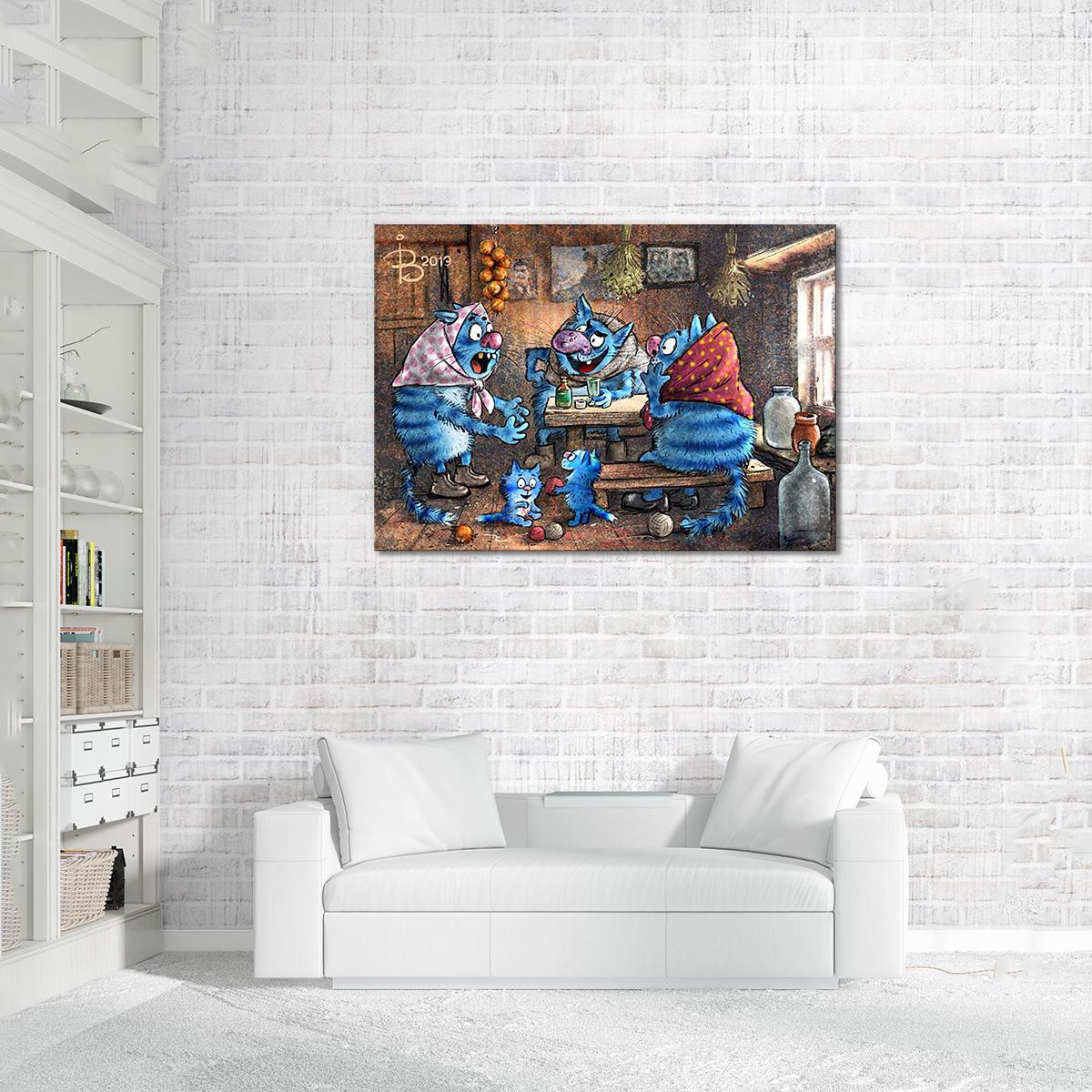 Модульная картина Сплетни 1 модуль 60x90 см