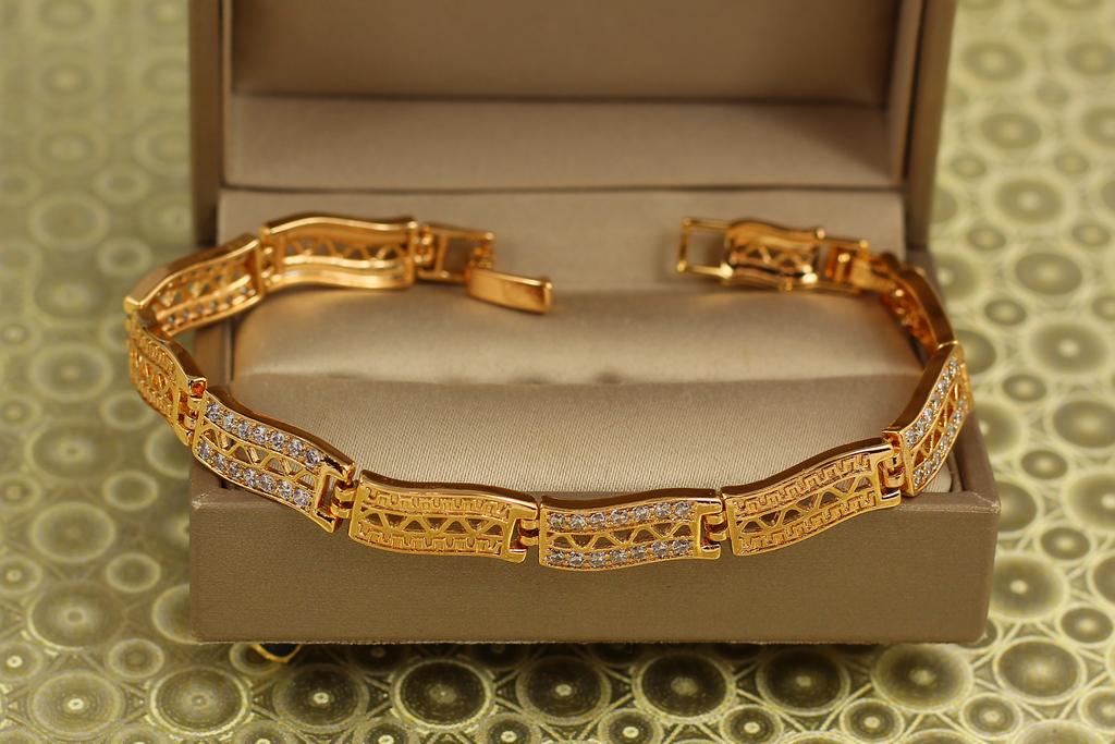 Браслет Xuping Jewelry Архаик 19 см 8 мм Золотистый (31235568)