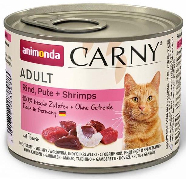 Корм влажный для кошек Animonda Carny Beef/Turkey/Shrimps 200 г (1830807776)