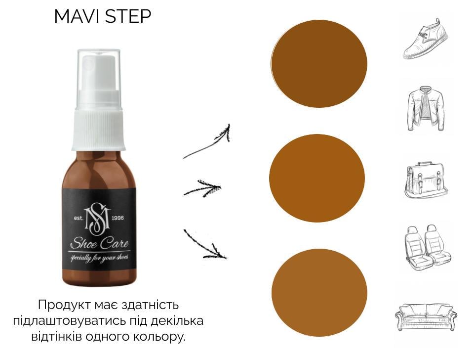 Фарба спрей для замші та нубуку MAVI STEP Nubuck Suede Spray 25 мл Коричневий (E08/170/025) - фото 3