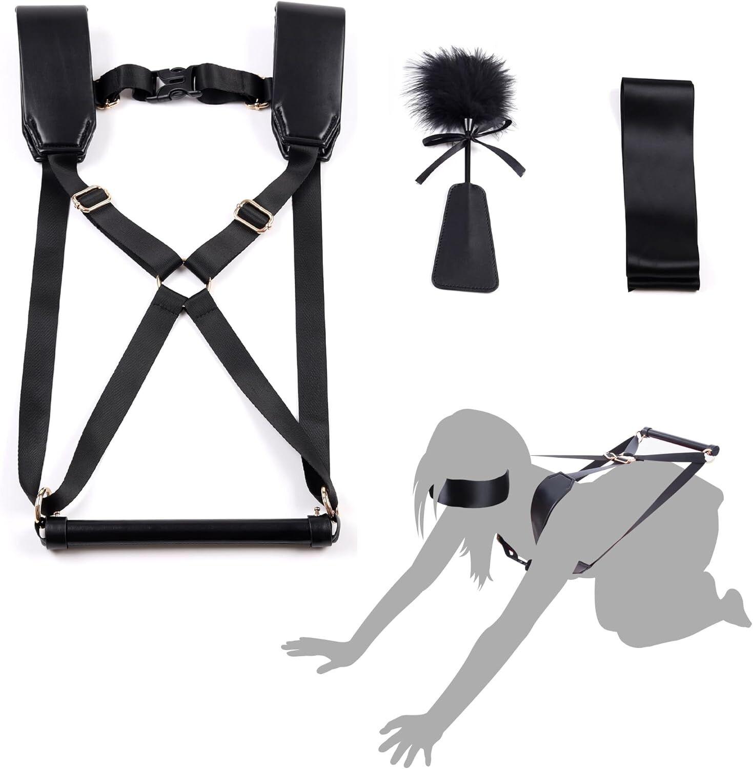 Набор БДСМ LOCKINK YEAHWOW Black Doggy Style Saddle set