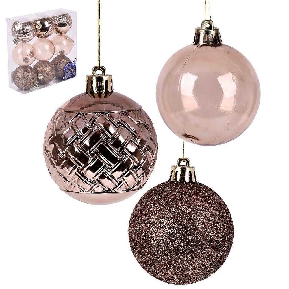 Елочные шарики 6 см 9 шт. (9786) - фото 1 Елочные шарики 6 см 9 шт. (9786) - фото 1