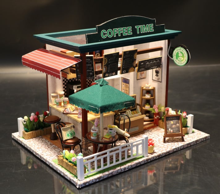 3D Румбокс CuteBee Coffee Time DIY DollHouse Кафе (V356SD) - фото 11