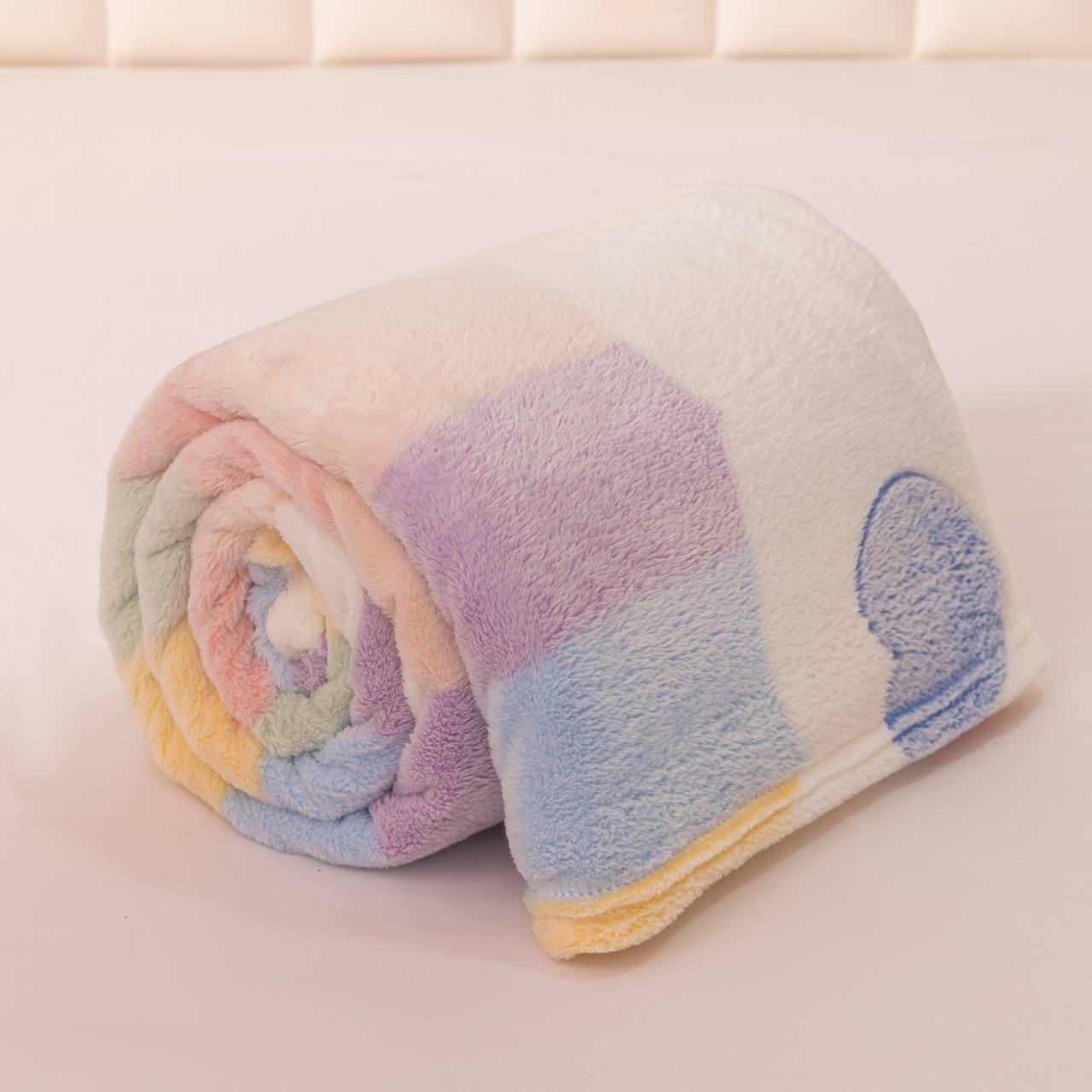 Плед-покривало Malloory Home Плюшевий з мікрофібри Веселка 200x230 см Різнокольоровий (1873-8) - фото 3