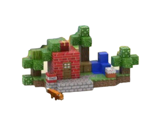 Конструктор дитячий магнітний Minecraft Дитячий конструктор Приватний сад 108 будівельних блоків і 3 фігурки (2671061653)