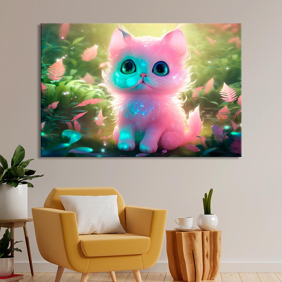 Картина в детскую комнату Пушистый котенок 51x34 см (A1425-1)