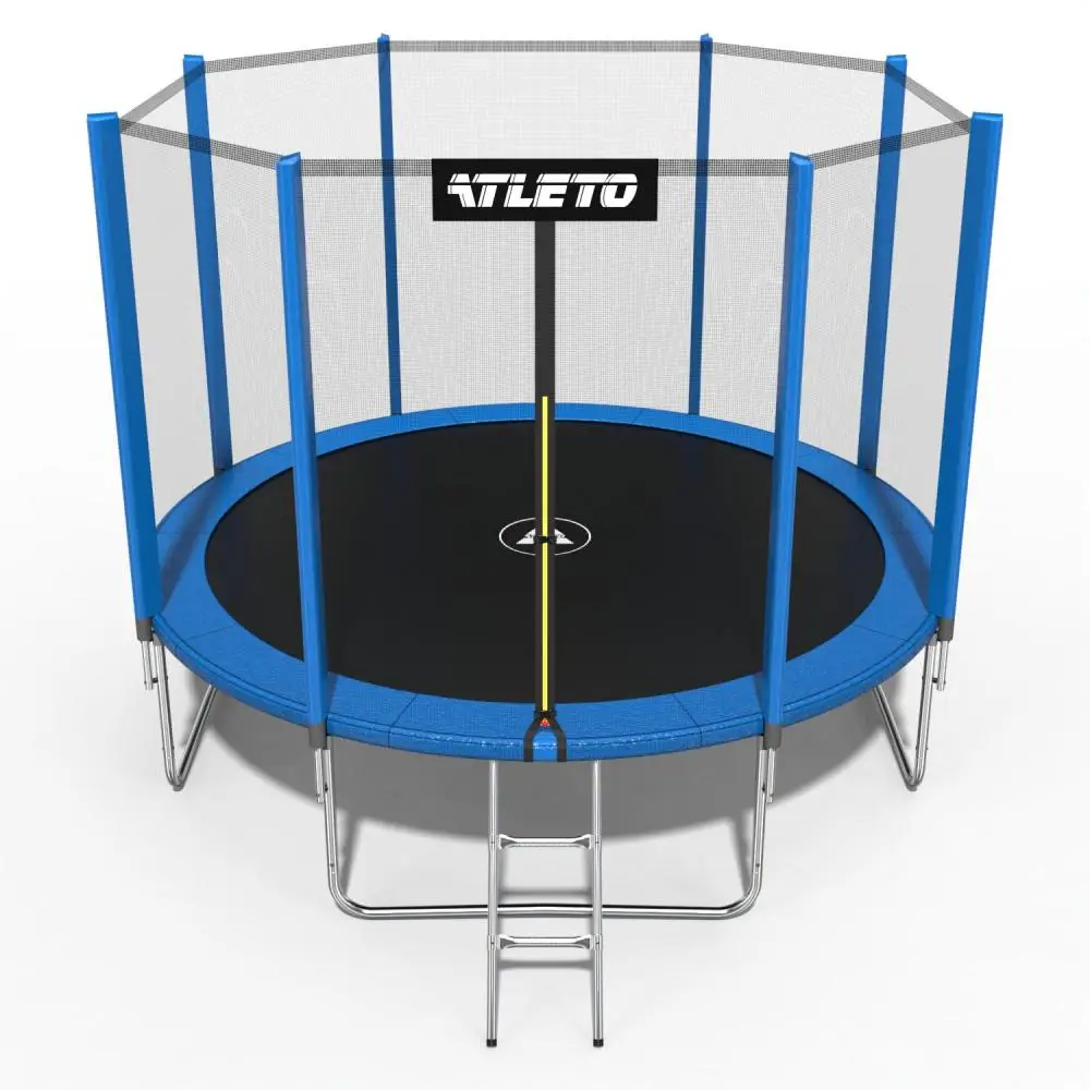 Батут дитячий Atleto 404 см із зовнішньою сіткою та драбинкою до 150 кг Синій (21-76-42400463)