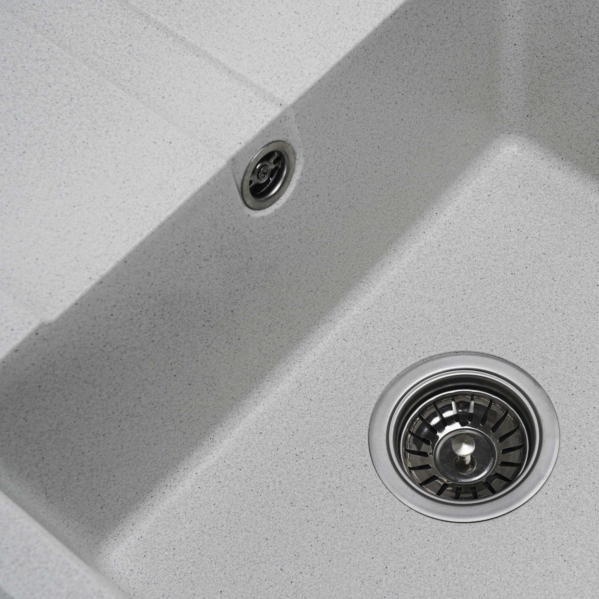 Мийка для кухні гранітна Platinum 5851 ARIA матова в крапку Білий - фото 5 Мийка для кухні гранітна Platinum 5851 ARIA матова в крапку Білий - фото 5