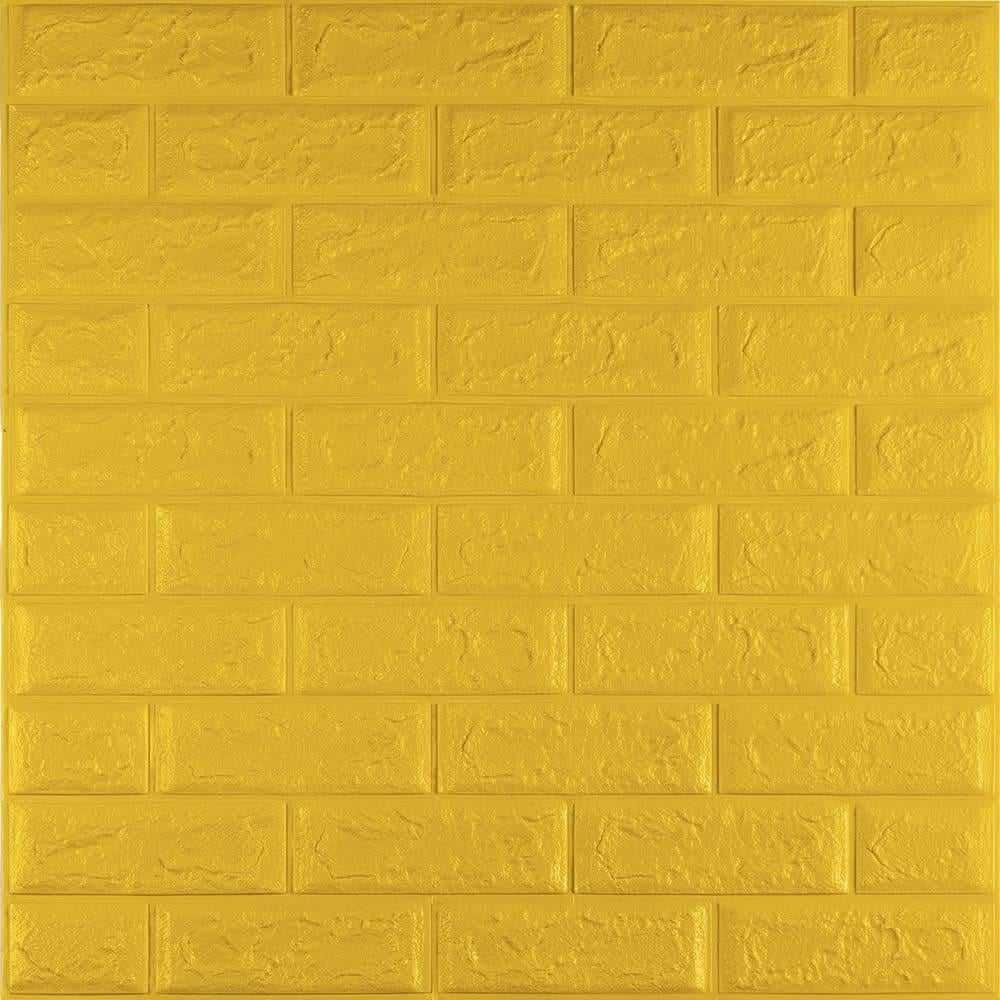 3D-панель самоклеющаяся Sticker Wall Желтый кирпич 700х770х5 мм (Панель-10-5мм)