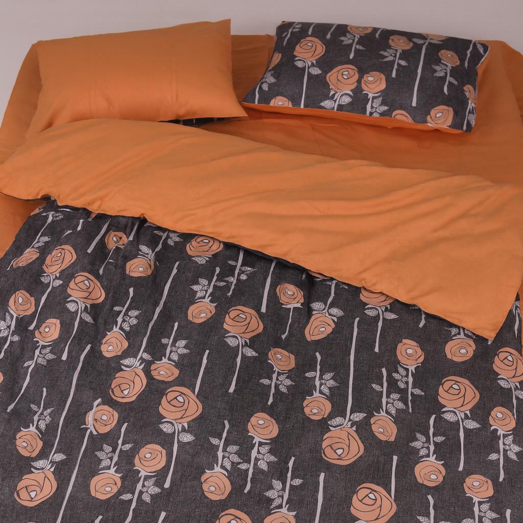 Комплект постільної білизни PaniPava Графітова Троянда бязь 155х215 см (10100577)