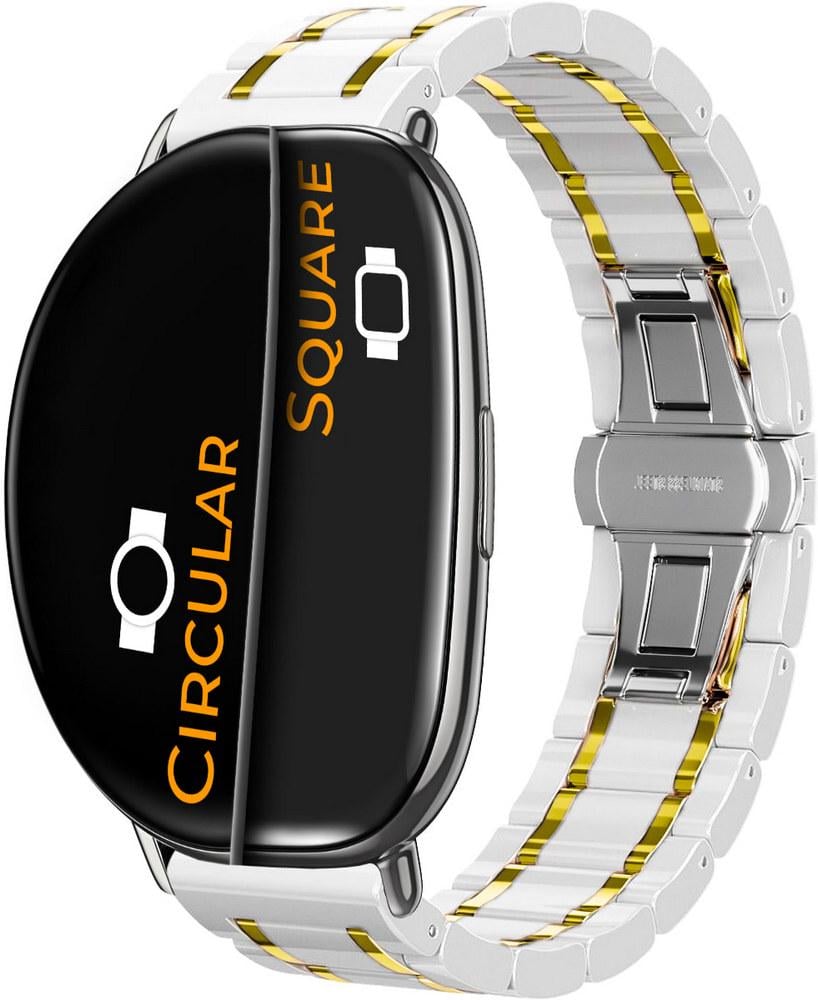 Ремінець керамічний Ceramo для ZEPP E Square/Circular White/Gold (28745-65) Ремінець керамічний Ceramo для ZEPP E Square/Circular White/Gold (28745-65)