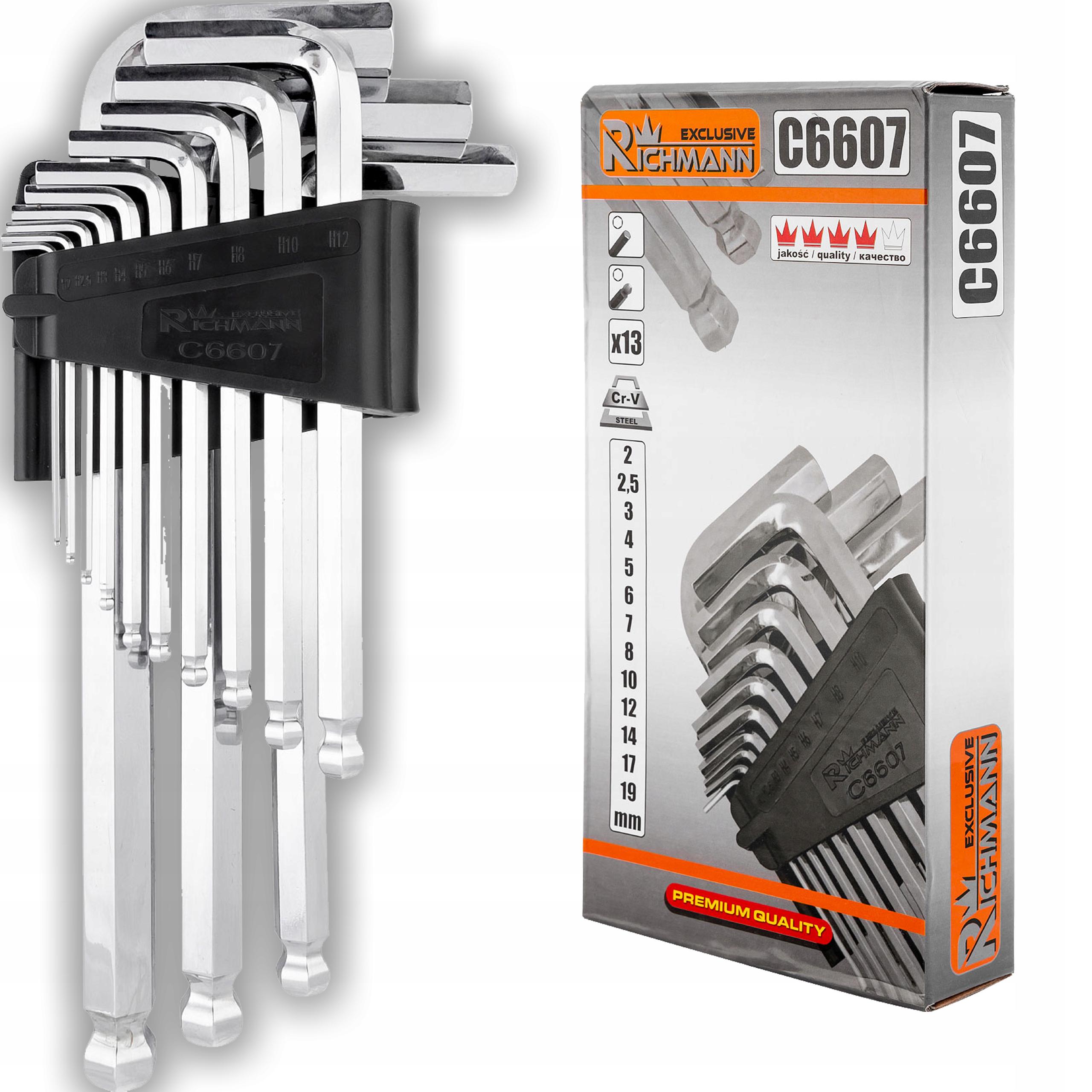 Набор шестигранников Richmann 2-19 мм с шариком 13 пр. (C6607) - фото 2