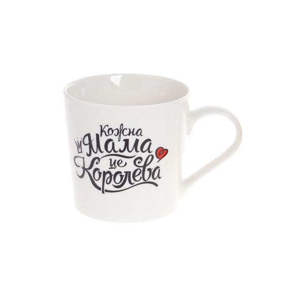 Кружка фарфоровая BonaDi "Кожна мама це королева" 350 мл (380-448)