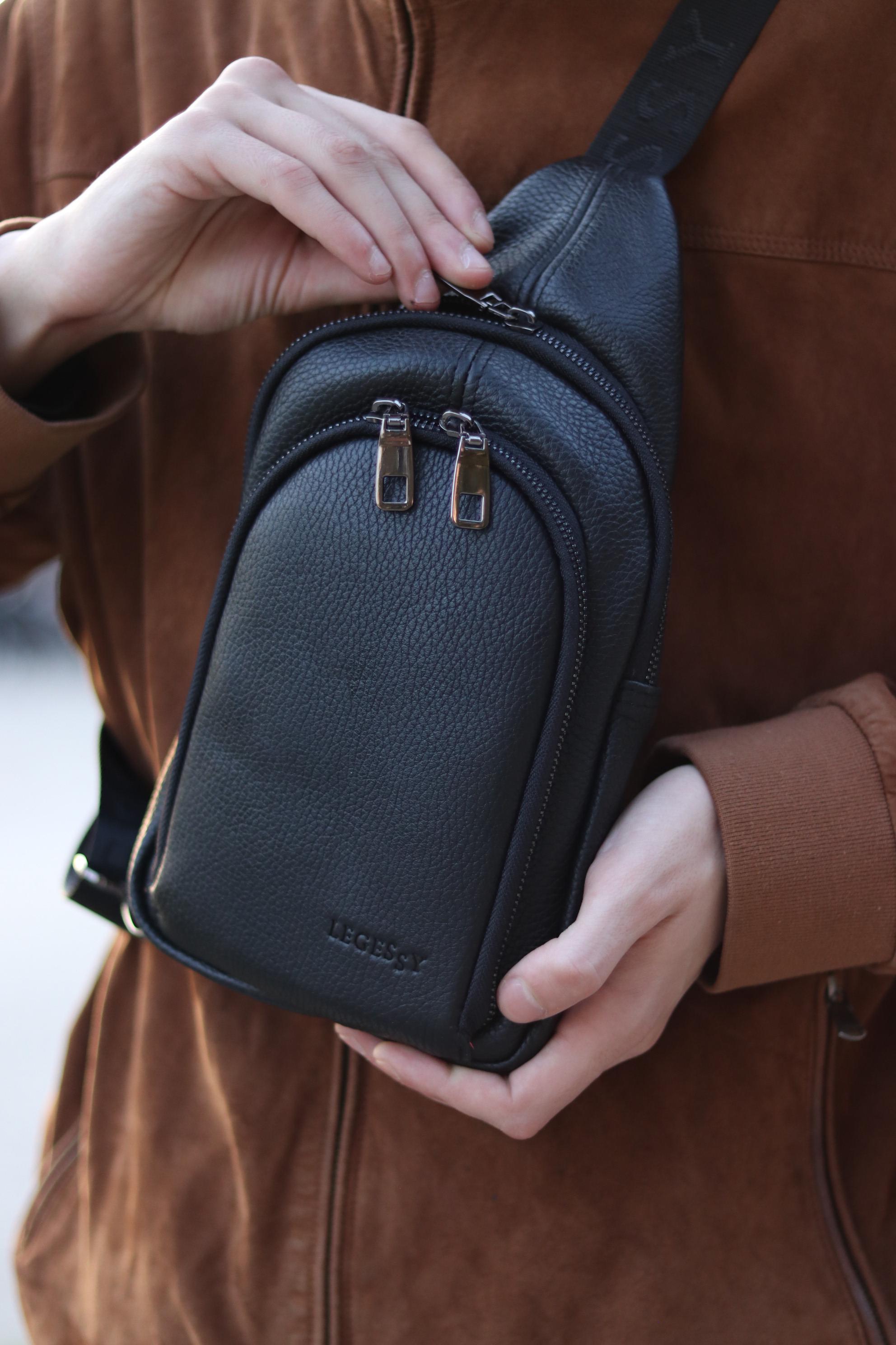 Сумка мужская через плечо (F018-1N) - фото 4 Сумка мужская через плечо (F018-1N) - фото 4